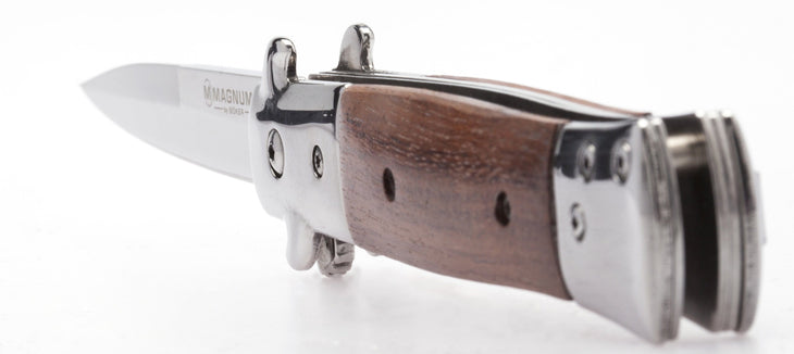 BOM01SC077 Boker Magnum Tsar Linerlock Pocket Knife Rosewood